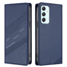 OEM - PUNK Samsung Galaxy A35 5G Fodral PU L&auml;der - M&ouml;rkbl&aring;