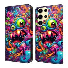 OEM - Qilin Samsung Galaxy S26 Ultra Fodral Konstl&auml;der Flip - Graffiti