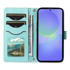 OEM - Rhombus Samsung Galaxy A37 Pl&aring;nboksfodral Konstl&auml;der - Gr&ouml;n