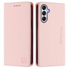 OEM - RINACASIS Samsung Galaxy A35 5G Fodral &Auml;kta L&auml;der - Rosa