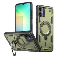 N/A - Samsung Galaxy A06 4G Skal Plast Militärskydd Kickstand - Olivgrön