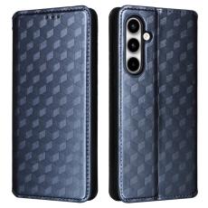 OEM - Samsung Galaxy A35 5G Fodral &Auml;kta L&auml;der Rhombus - Bl&aring;