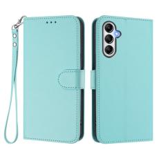 OEM - Samsung Galaxy A35 5G Fodral &Auml;kta L&auml;der St&auml;ll - Mintgr&ouml;n