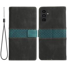 OEM - Samsung Galaxy A35 5G Fodral &Auml;kta L&auml;der St&auml;ll - Svart