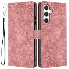 OEM - Samsung Galaxy A35 5G Fodral Konstl&auml;der Cherry Blossom - Rosa