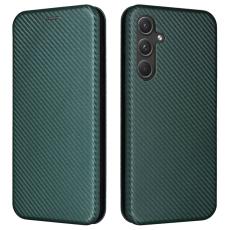 OEM - Samsung Galaxy A35 5G Fodral Magnetisk &Auml;kta L&auml;der - Gr&ouml;n