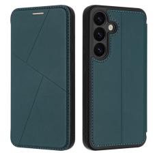 OEM - Samsung Galaxy A35 5G Fodral Magnetisk St&auml;ngning &Auml;kta L&auml;der - Gr&ouml;n