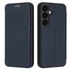 OEM - Samsung Galaxy A35 5G Fodral Magnetisk St&auml;ngning &Auml;kta L&auml;der - Midnatt Bl&aring;