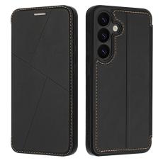 OEM - Samsung Galaxy A35 5G Fodral Magnetisk St&auml;ngning &Auml;kta L&auml;der - Svart