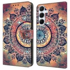 OEM - Samsung Galaxy A35 5G Fodral M&ouml;nstertryck Anti-Drop &Auml;kta L&auml;der - Mandala