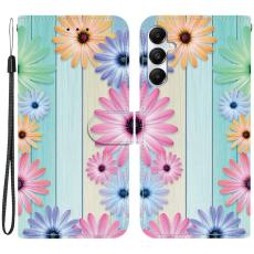 OEM - Samsung Galaxy A35 5G Fodral M&ouml;nstertryck Anti-Drop &Auml;kta L&auml;der - Solros