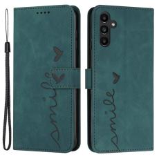 OEM - Samsung Galaxy A35 5G Fodral PU L&auml;der + TPU Magnetiskt - Gr&ouml;n