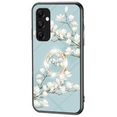 OEM - Samsung Galaxy A35 5G Sk&auml;rmskydd H&auml;rdat Glas Ring St&auml;ll - Gardenias