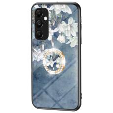 OEM - Samsung Galaxy A35 5G Sk&auml;rmskydd H&auml;rdat Glas Ring St&auml;ll - Kinesisk Ros