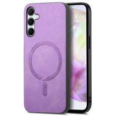 OEM - Samsung Galaxy A35 5G Skal &Auml;kta L&auml;der Magnetisk - Lila