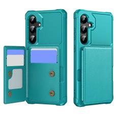 OEM - Samsung Galaxy A35 5G Skal &Auml;kta L&auml;der + TPU F&ouml;rst&auml;rkt - Gr&ouml;n