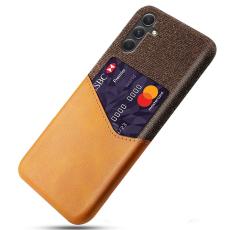OEM - Samsung Galaxy A35 5G Skal Kl&auml;de+Konstl&auml;der+Plast - Orange