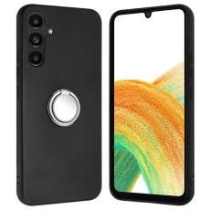 OEM - Samsung Galaxy A35 5G Skal Matte TPU Ringh&aring;llare - Silver