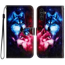 OEM - Samsung Galaxy A35 5G Skal M&ouml;nstertryck Konstl&auml;der - Couple Wolf