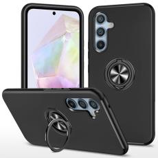 OEM - Samsung Galaxy A35 5G Skal Plast Skydd med St&auml;ll - Svart