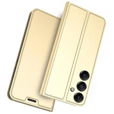 OEM - Samsung Galaxy A35 5G Skal PU L&auml;der Inre TPU Fodral - Guld