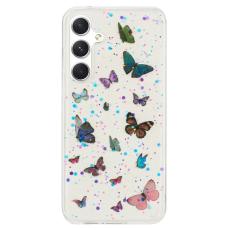 OEM - Samsung Galaxy A35 5G Skal TPU Epoxy Glitter Fj&auml;ril - Bl&aring;
