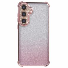 OEM - Samsung Galaxy A35 5G Skal TPU Glittrande Gradient Hj&auml;rta - Rosa