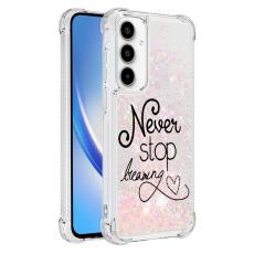 OEM - Samsung Galaxy A35 5G Skal TPU Snabbsand M&ouml;nster - Never Stop Dreaming