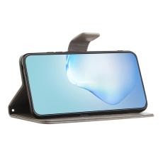 OEM - Samsung Galaxy A37 / A36 5G Fodral PU L&auml;der Uggla Tr&auml;d - Gr&aring;