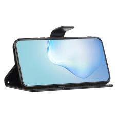 OEM - Samsung Galaxy A37 / A36 5G Fodral PU L&auml;der Uggla Tr&auml;d - Svart