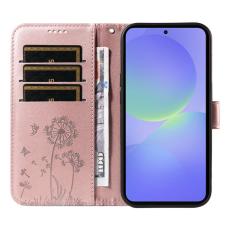 OEM - Samsung Galaxy A37 Pl&aring;nboksfodral Konstl&auml;der Dandelion - Ros&eacute;guld