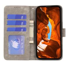 OEM - Samsung Galaxy A37 Fodral &Auml;kta L&auml;der Magnetiskt Skydd - Gr&aring;