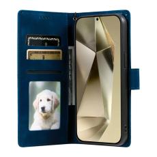 OEM - Samsung Galaxy A37 Pl&aring;nboksfodral Konstl&auml;der - Bl&aring;