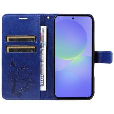 OEM - Samsung Galaxy A37 Pl&aring;nboksfodral Konstl&auml;der Blommor - Bl&aring;