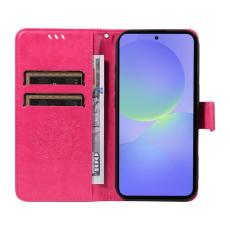 OEM - Samsung Galaxy A37 Pl&aring;nboksfodral Konstl&auml;der Katttr&auml;d M&ouml;nster - Rosa