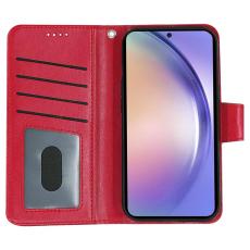 OEM - Samsung Galaxy A37 Fodral L&auml;der - R&ouml;d