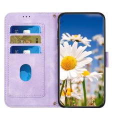 OEM - Samsung Galaxy A37 Fodral PU L&auml;der Blommor - Ljus Lila