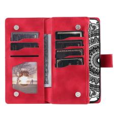 OEM - Samsung Galaxy A37 Fodral PU L&auml;der Mandala Blomm&ouml;nster - Rosa