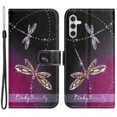 OEM - Samsung Galaxy A55 5G Pl&aring;nboksfodral 3D Crosshatch Konstl&auml;der - Drakar