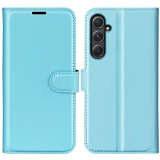 OEM - Samsung Galaxy A55 5G Pl&aring;nboksfodral Konstl&auml;der Flip - Bl&aring;