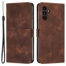 OEM - Samsung Galaxy A55 5G Pl&aring;nboksfodral Konstl&auml;der Flip Magnet - Brun