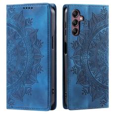 OEM - Samsung Galaxy A55 5G Pl&aring;nboksfodral Konstl&auml;der Mandala Blomma - Bl&aring;