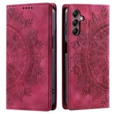 OEM - Samsung Galaxy A55 5G Pl&aring;nboksfodral Konstl&auml;der Mandala Blomma - Rosa