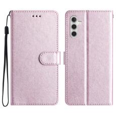 OEM - Samsung Galaxy A55 5G Pl&aring;nboksfodral Konstl&auml;der St&ouml;tskydd - Lila