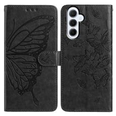 OEM - Samsung Galaxy A55 5G Pl&aring;nboksfodral Flip Konstl&auml;der - Svart