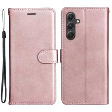 OEM - Samsung Galaxy A55 5G Pl&aring;nboksfodral Konstl&auml;der St&auml;ll med Rem - Ros&eacute;guld