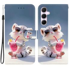 OEM - Samsung Galaxy A55 5G Pl&aring;nboksfodral M&ouml;nstertryck Konstl&auml;der Flip Cartoon Tiger