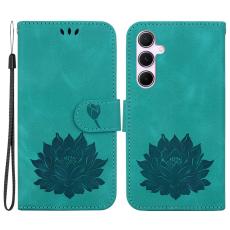 OEM - Samsung Galaxy A55 5G Pl&aring;nboksfodral St&auml;ll Lotusm&ouml;nster Konstl&auml;der - Gr&ouml;n