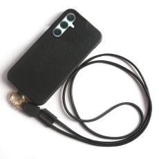 OEM - Samsung Galaxy A55 5G Skal &Auml;kta L&auml;der PC - Svart