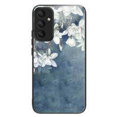 OEM - Samsung Galaxy A55 5G Skal H&auml;rdat Glas Bakcover M&ouml;nster - Magnolia